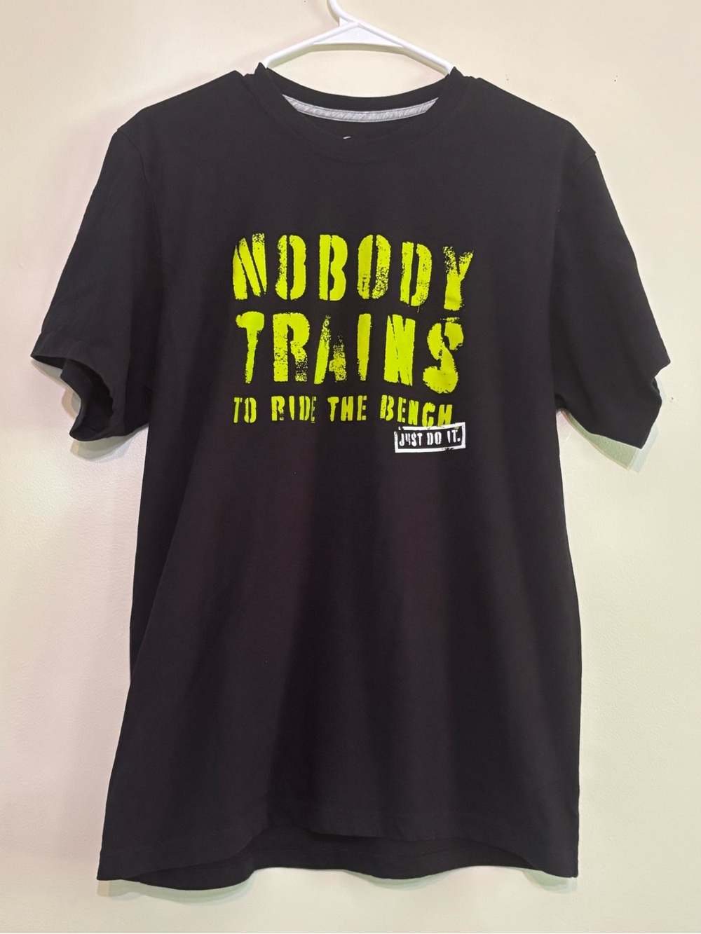 Nike Black Short-Sleeve Tee with Neon Yellow Graphic